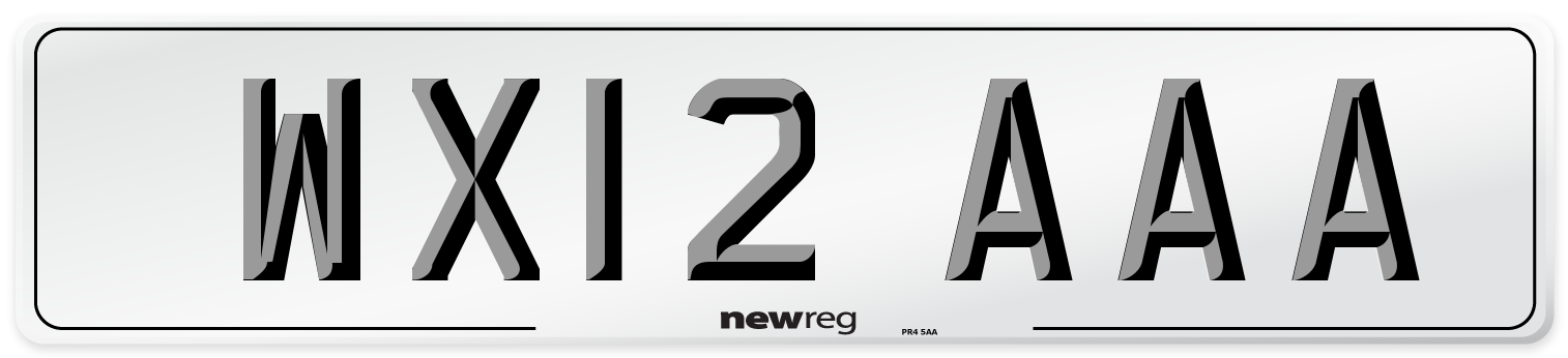 WX12 AAA Number Plate from New Reg